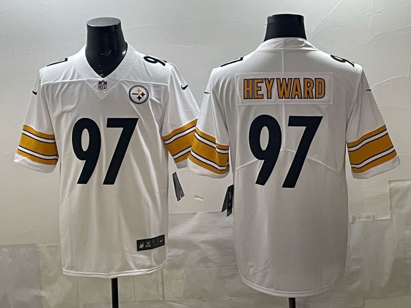 Men 2026 Pittsburgh Steelers #97 Heyward White 2th generations Nike Limited NFL Jersey style 04->pittsburgh steelers->NFL Jersey